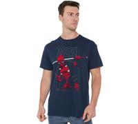 Marvel Deadpool Sword Unisex T Shirt, Navy, Large