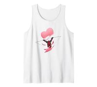 Marvel Deadpool Valentine's Day Broken Heart Big Chest Logo Camiseta sin Mangas