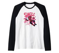 Marvel Deadpool Valentine's Day Single & Ready 2 Mingle Logo Camiseta Manga Raglan