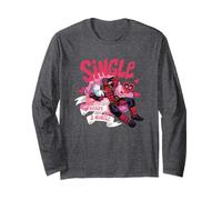 Marvel Deadpool Valentine's Day Single & Ready 2 Mingle Logo Manga Larga