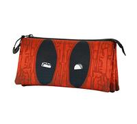 Marvel Deadpool Weapons-Estuche Portatodo Triple ECO, Rojo, 23 x 11 cm