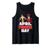 Marvel Deadpool & Wolverine April Pool's Day Kick Me Hug Me Camiseta sin Mangas