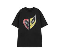 Marvel Deadpool & Wolverine - Camiseta para hombre | Camiseta gráfica negra de manga corta para adultos | Camiseta de ropa para fanáticos de la comedia de superhéroes | Regalo de mercancía de cómic de