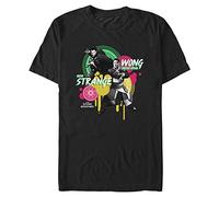 Marvel Doctor in The Multiverse of Madness - Camiseta de Manga Corta orgánica Dr Strange Wong Graphic, Negro, L Unisex Adulto