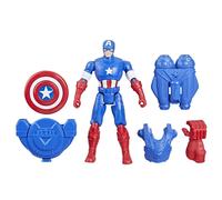 Marvel Epic Hero Series Battle Gear - Figura de acción del Capitán América, 4 pulgadas, juguetes de superhéroe de los Vengadores para niños a partir de 4 años