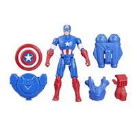 Marvel Epic Hero Series Battle Gear - Figura de acción del Capitán América, 4 pulgadas, juguetes de superhéroe de los Vengadores para niños a partir de 4 años