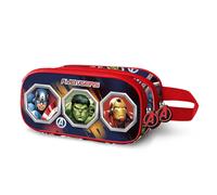 Marvel Los Vengadores Assemble-Estuche Portatodo 3D Doble, Multicolor 22 x 10 cm