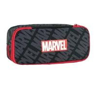 Marvel Estuche escolar Junior 23,5 x 10,5 x 6 cm, poliéster, negro/rojo