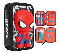 Marvel - Estuche Escolar, para niños, Estuche de Compartimentos, Recortado, Suministros Escolares, Fieltro, lápiz de Color, Regalo Spiderman Avengers de Regreso a la Escuela Primaria