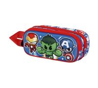 Marvel-Estuche Portatodo 3D Doble, 22 x 9.5 cm, Multicolor Mini Heroes