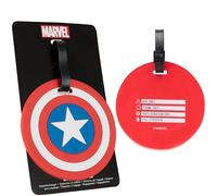 Marvel Etiquetas para Maletas - Etiqueta de Identificación de Equipaje para Viajes Accesorios (Rojo Captain America)