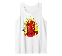 Marvel Fantastic Four Human Torch Big Face Costume Camiseta sin Mangas