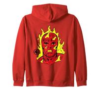 Marvel Fantastic Four Human Torch Big Face Costume Sudadera con Capucha