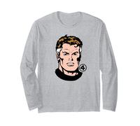 Marvel Fantastic Four Mister Fantastic Big Face Costume Manga Larga