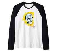 Marvel Fantastic Four Silver Surfer Big Face Costume Camiseta Manga Raglan