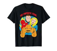 Marvel Fantastic Four Team Together Retro Vintage Comic Art Camiseta