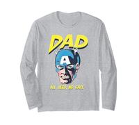 Marvel Father's Day Dad All Hero No Cape Captain America Long Sleeve T-Shirt