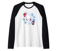 Marvel Ghost-Spider Team Spidey Big Face Collage Camiseta Manga Raglan