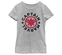 Marvel Girls' Little, Big Captain T-Shirt, Athletic Heather, X-Small