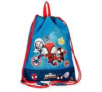 Marvel Go Webs go Bolsa de Merienda Azul 27x34x10 cms Poliéster