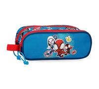 Marvel Go Webs go Estuche Doble Azul 23x9x7 cms Poliéster
