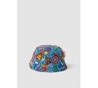 MARVEL, Gorro Tipo Bucket Azul Claro Con Estampado All Over, Niño, Negro, Talla: 54