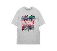 Marvel Gris Comic Style Camiseta de manga corta Hombres