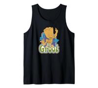 Marvel Guardianes de la galaxia Soy Groot Vintage Music Camiseta sin Mangas