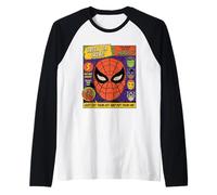 Marvel Halloween Spider-Man Retro Vintage Super Hero Masks Camiseta Manga Raglan