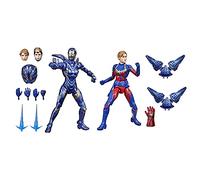 Marvel Hasbro Legends Series - Figura de la Capitana Armadura de Rescate de 15 cm - Personajes de la Saga Infinity - Diseño Premium - 2 Figuras y 12 Accesorios