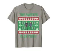 Marvel Hawkeye Clint Barton Kate Bishop Ugly Holiday Sweater Camiseta, Hombre, Pizarra, XL