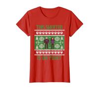Marvel Hawkeye Clint Barton Kate Bishop Ugly Holiday Sweater Camiseta, Mujer, Rojo, 3XL
