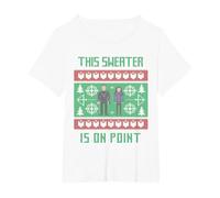 Marvel Hawkeye Clint Barton Kate Bishop Ugly Holiday Sweater Camiseta, Mujer Tallas Grandes, Blanco, 3XL Grande