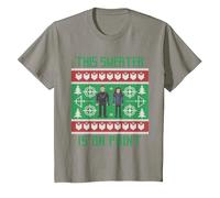 Marvel Hawkeye Clint Barton Kate Bishop Ugly Holiday Sweater Camiseta, Niños, Pizarra, 8 años