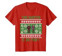 Marvel Hawkeye Clint Barton Kate Bishop Ugly Holiday Sweater Camiseta, Niños, Rojo, 12 años