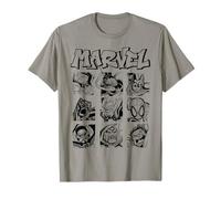Marvel Heroes and Villain Close Up Boxes Camiseta