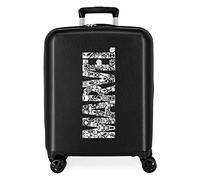 Marvel Heroes Logo Maleta de cabina Negro 40x55x20 cms Rígida ABS Cierre TSA integrado 38