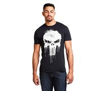 Marvel Avengers Punisher Skull Camiseta, Negro (Black Blk), X-Large para Hombre