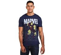 Marvel Hombre Iron Man Repeat Camiseta Not Applicable, Navy, X-Large