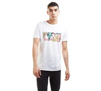 Marvel Scrapbook Logo Camiseta, White, Small para Hombre