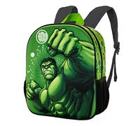 Marvel Hulk Fist-Mochila 3D Pequeña, Verde, 26 x 31 cm, Capacidad 8.5 L