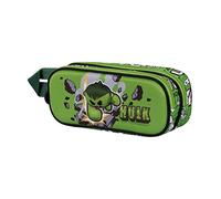 Marvel Hulk Greenmass-Estuche Portatodo 3D Doble, Verde, 22 x 9.5 cm
