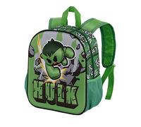 Marvel Hulk Greenmass-Mochila 3D Pequeña, Verde, 26 x 31 cm, Capacidad 8.5 L