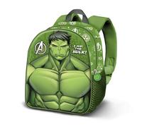 Marvel Hulk Rage-Mochila 3D Elite, Verde, 25 x 30 cm, Capacidad 7 L