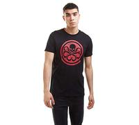 Marvel Hydra Logo Camiseta, Negro, X-Large para Hombre