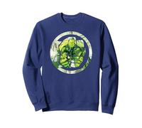 Marvel Incredible Hulk Fist Sudadera, Unisex para Adultos, Azul Marino, S