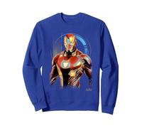 Marvel Infinity War Iron Man Digital Profile Pose Sudadera, Unisex para Adultos, Azul Real, M