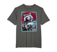 Marvel Infinity War Rocket Raccoon - Camiseta Abstracta Digital Camiseta, Hombre Tallas Grandes, Asfalto, 5X Alto