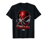 Marvel Infinity War Spider-Man Game Face Graphic Camiseta Camiseta, Hombre, Negro, 6XL