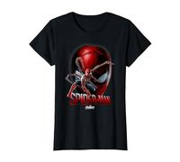 Marvel Infinity War Spider-Man Game Face Graphic Camiseta Camiseta, Mujer, Negro, 3XL